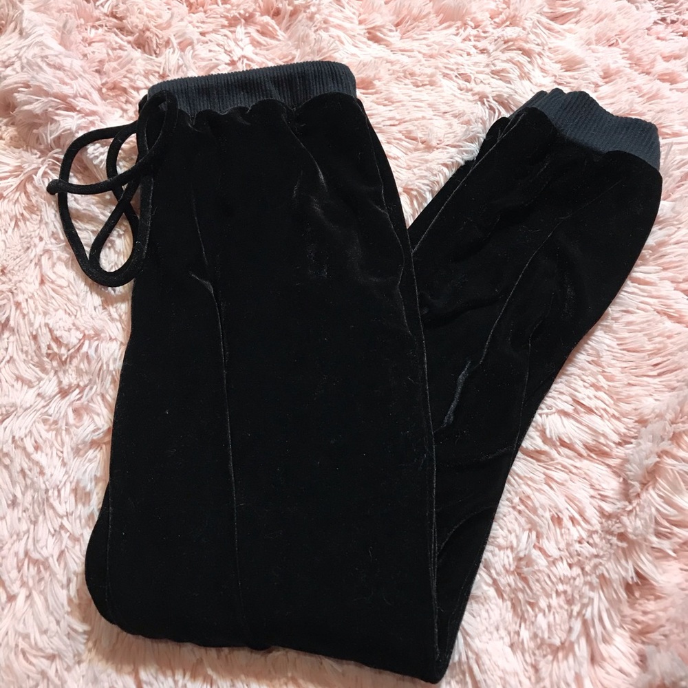 Nordstrom BP black velvet joggers